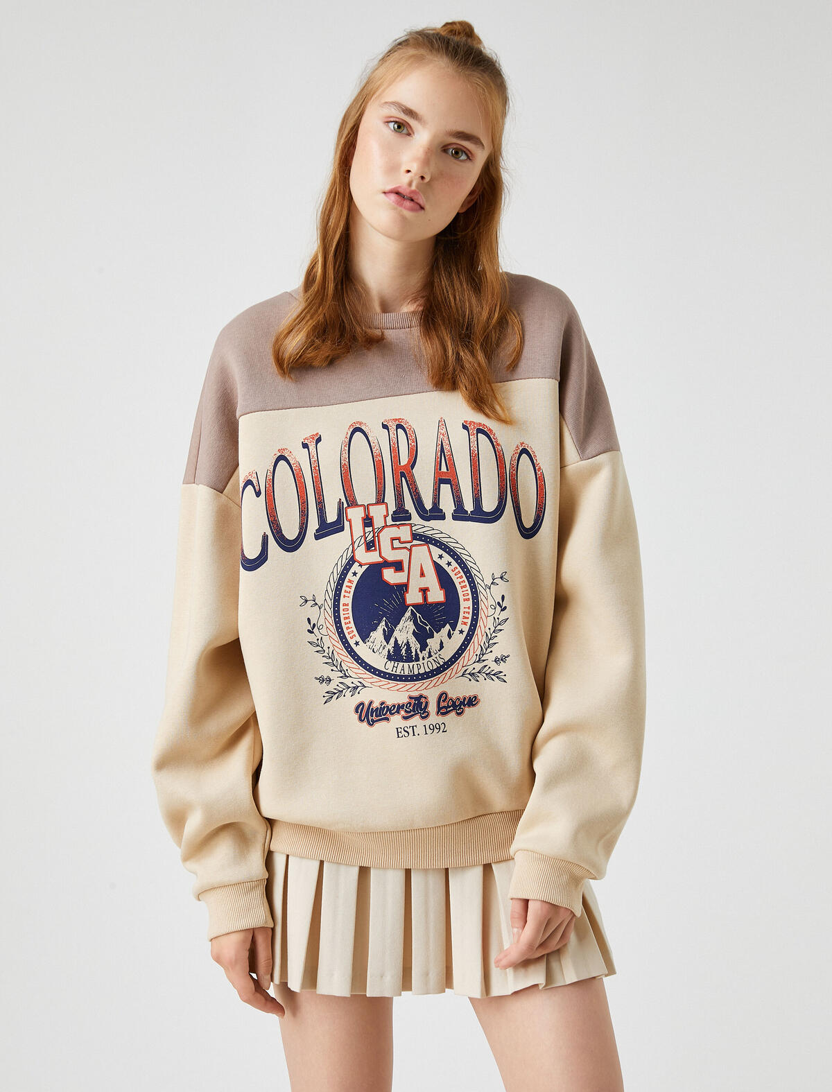 Koton Sweatshirt 3WAL10174IK Bej