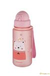 Uzspace Sevimli Hayvan Desenli Soft-Touch 400 Ml Trıtan Su Matarası 3024-5Pembe