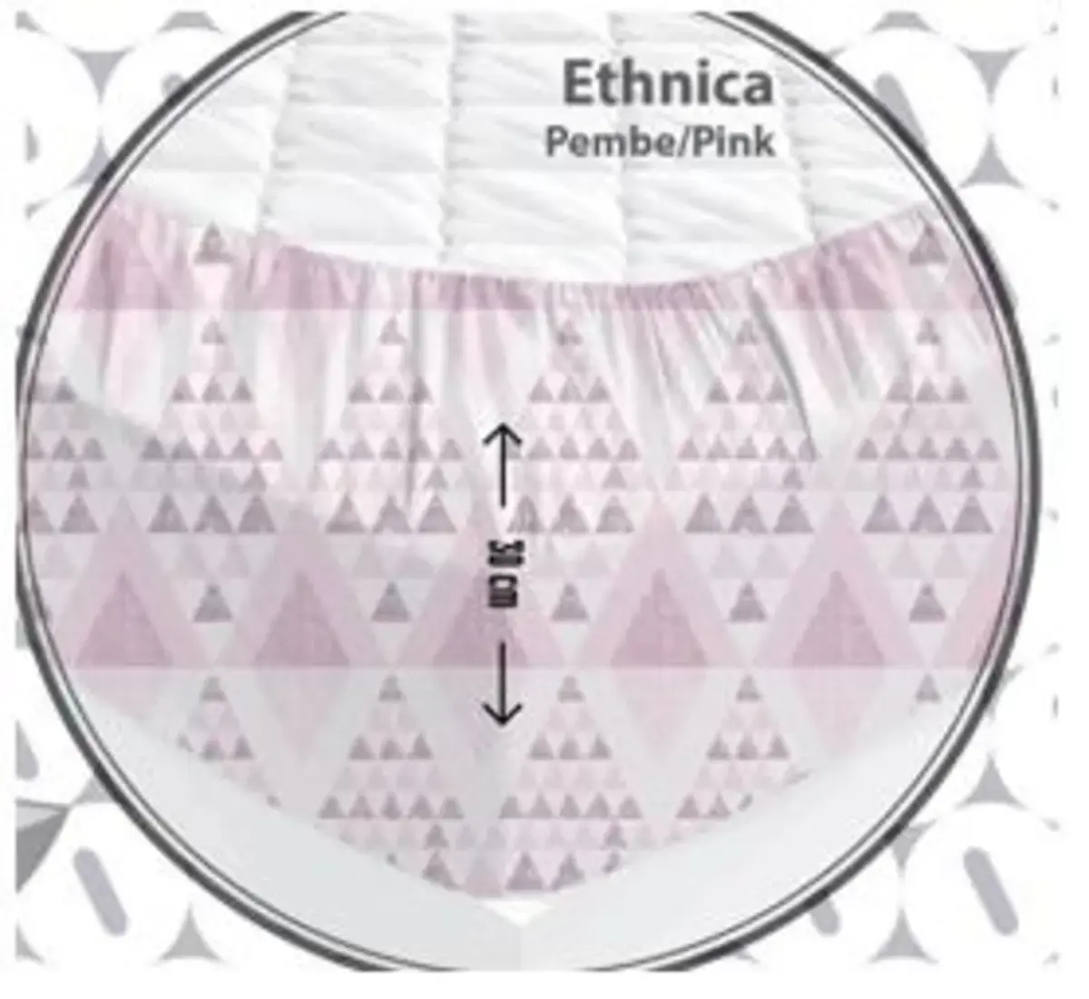 Özdilek Çarşaf Tk Fitted Ethnica Pembe