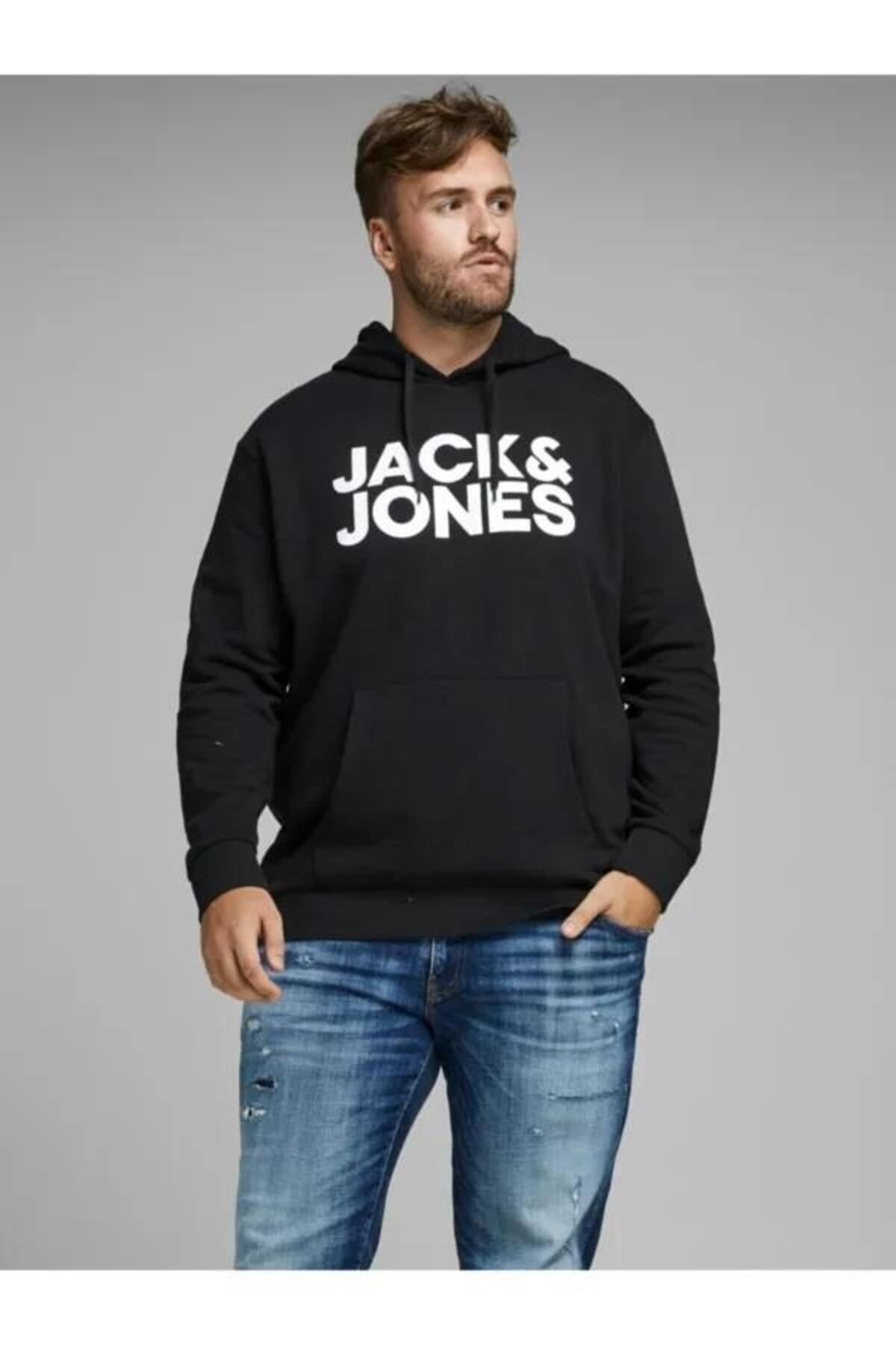 Jack&Jones Sweatshirt 12163777 Siyah EU4XL US2XL