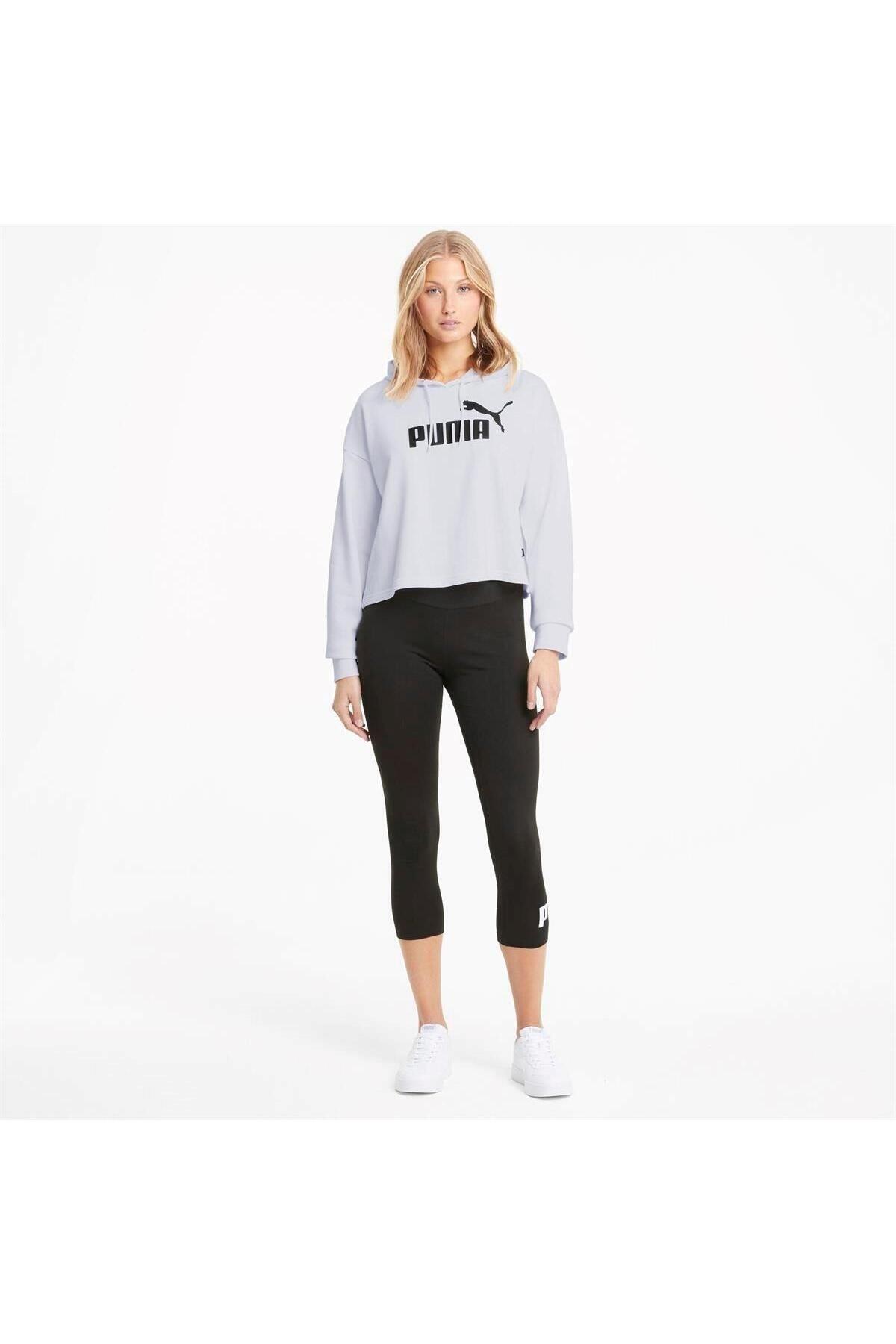 Puma Hoodie Ess Cropped Logo Tr 586870_02 Beyaz