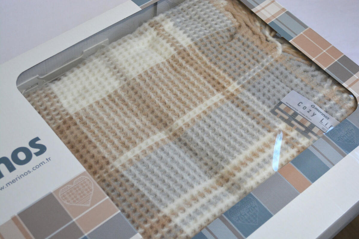 Merinos Battaniye 180*220 Pamuklu Skoç Cozy İnka Gül Kurusu