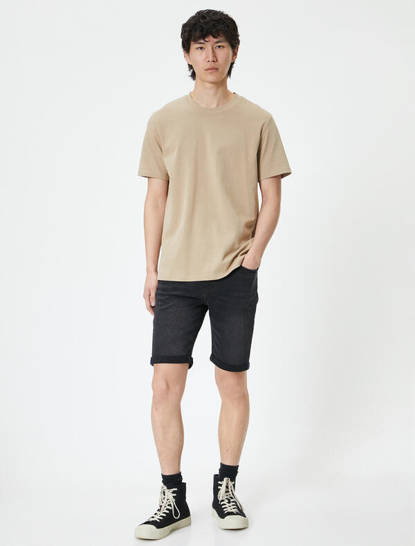 Koton Şort 4SAM40314ND Siyah