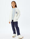 Koton Sweatshirt Kız Çocuk 5WKG10314AK Ekru