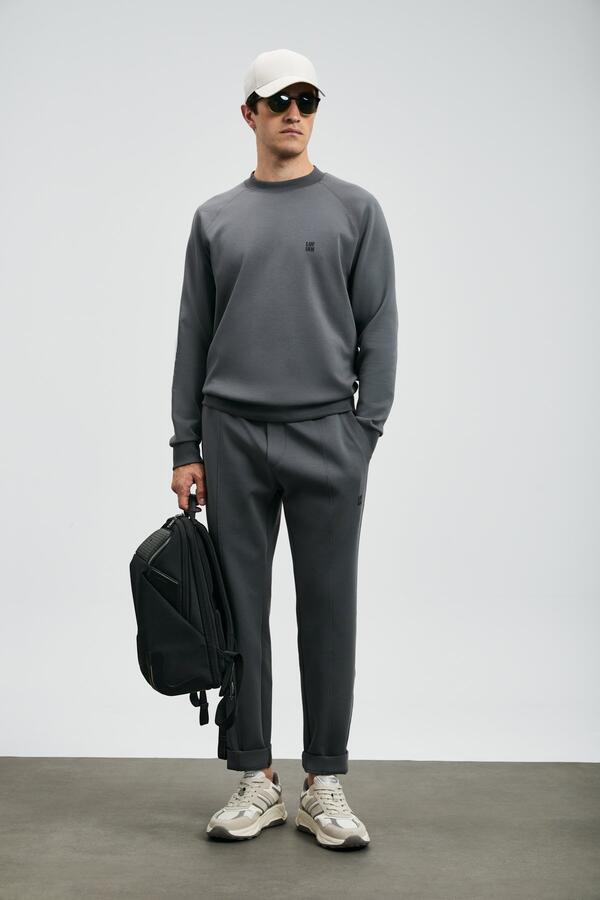 Lufıan Erkek Sweatshirt Grant 112030179 Koyu Gri