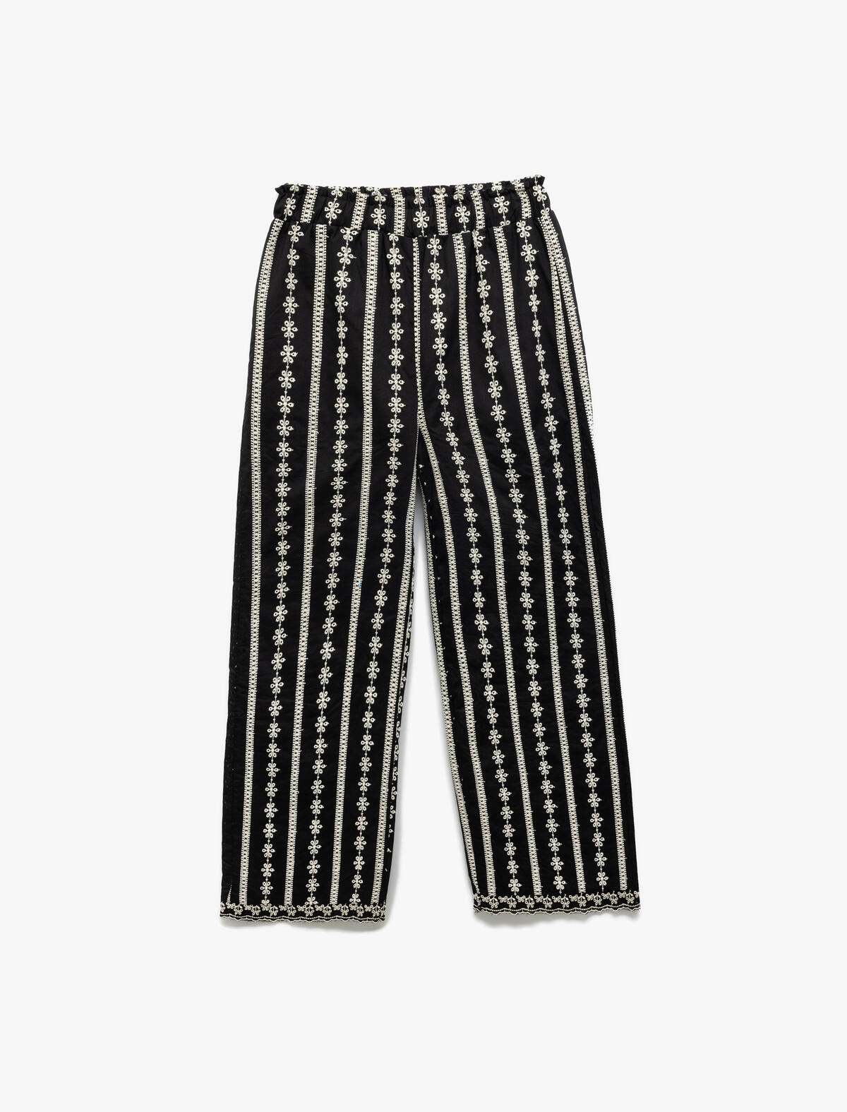 Koton Pantolon Kız Çocuk 5SKG40073AW Siyah Desenli