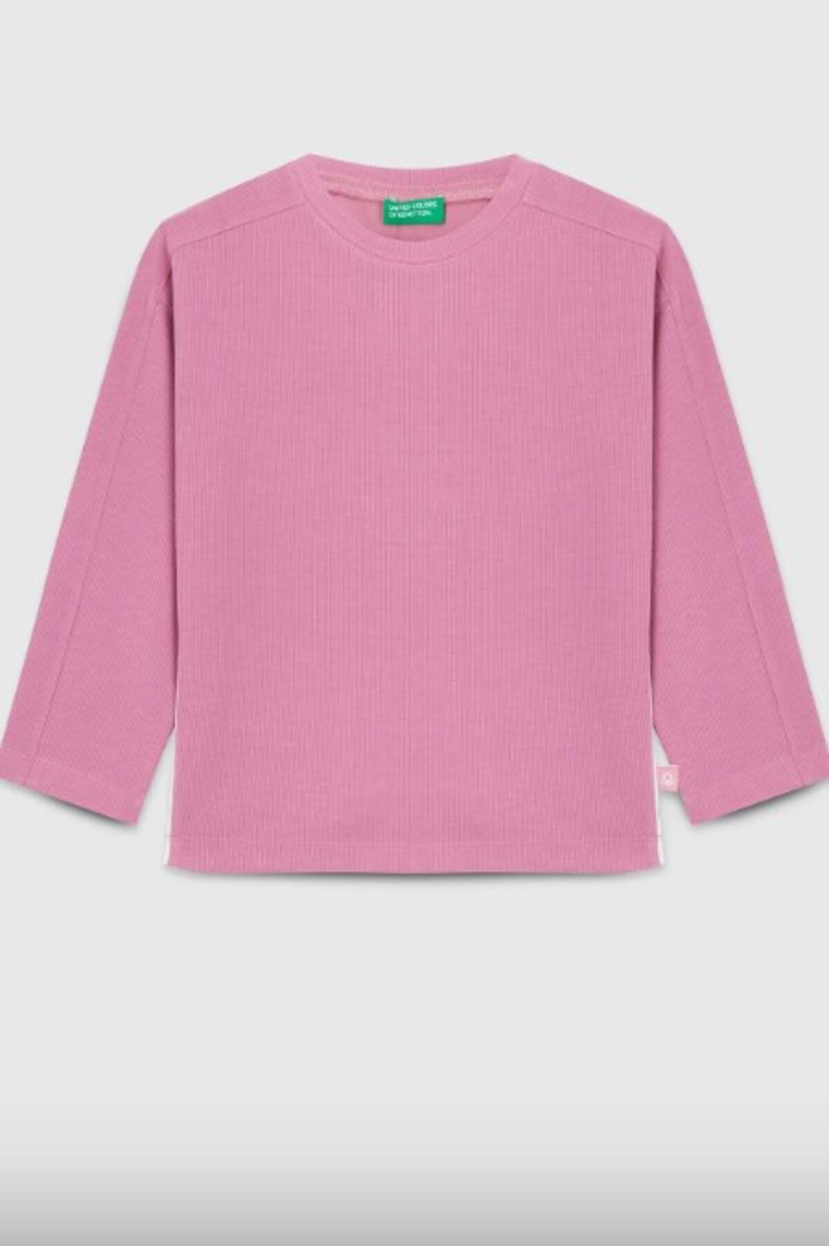 Benetton Tişört Kız Çocuk BNT-G23309 26113 Mavi-Antrasit