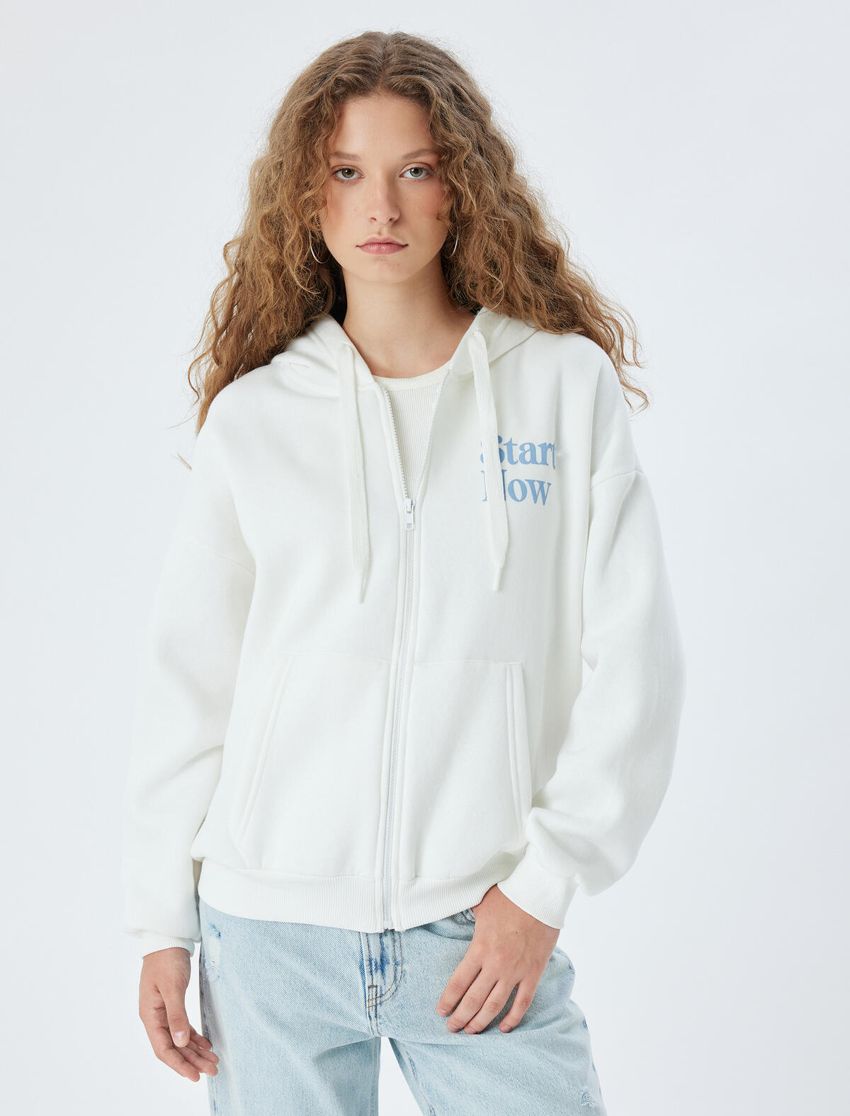 Koton Sweatshirt 5WAL10197IK Ekru