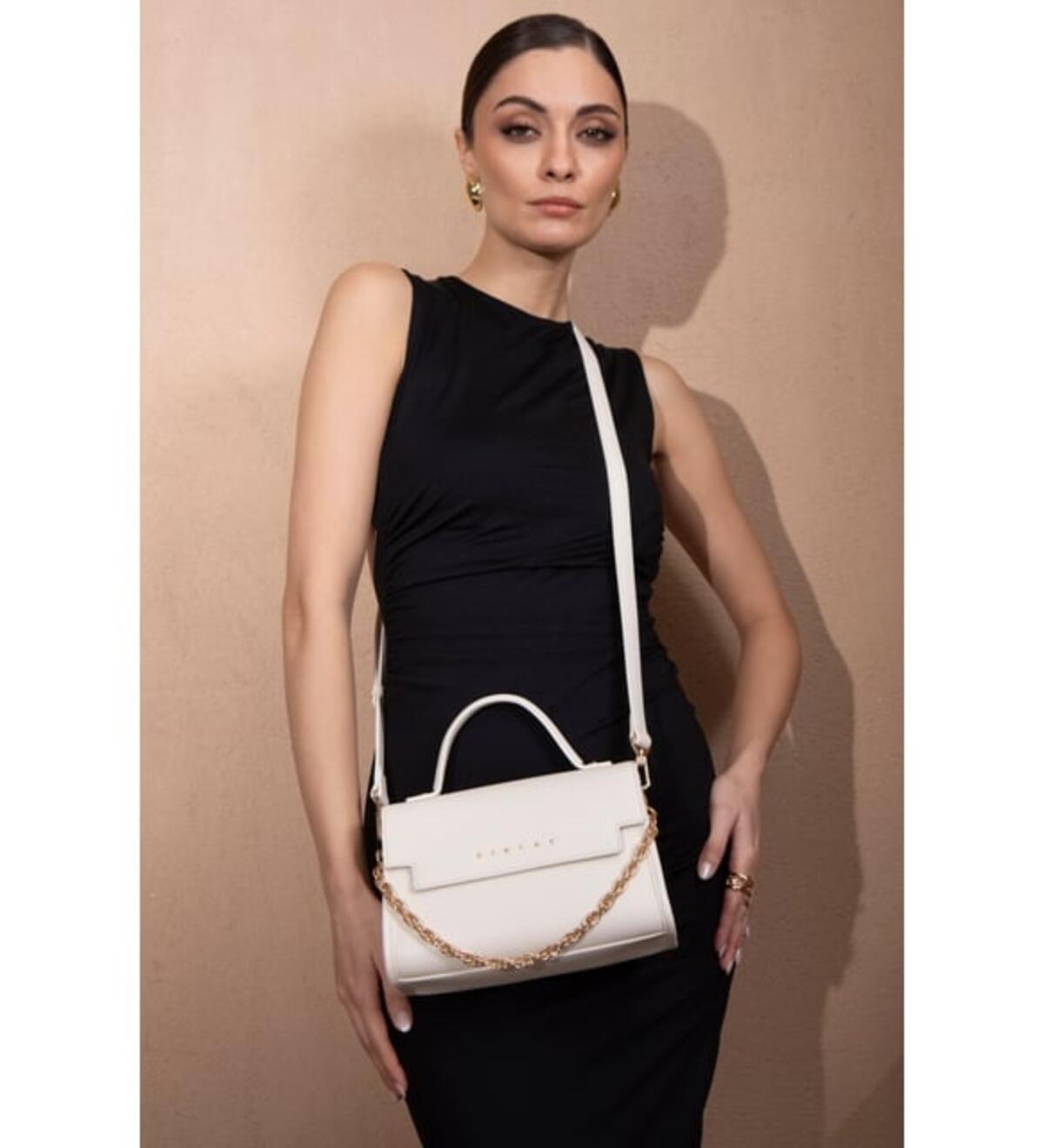Sisley Kadın El Çantası SLY_184 Beyaz