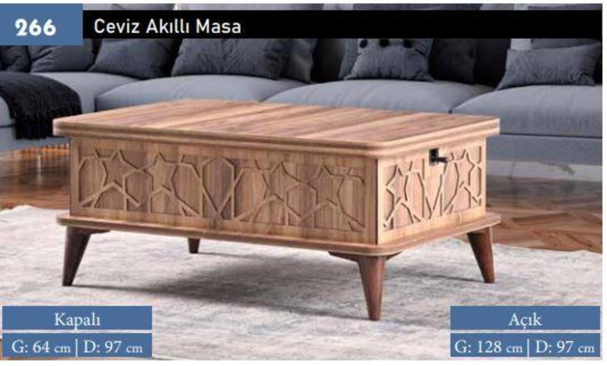 Erkut Akıllı Masa Ceviz 278