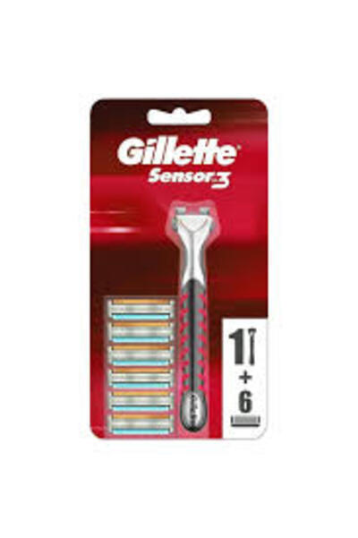 Gillette Traş Makinesi Sensor3 Red Edition+6 Yedek (Dy)