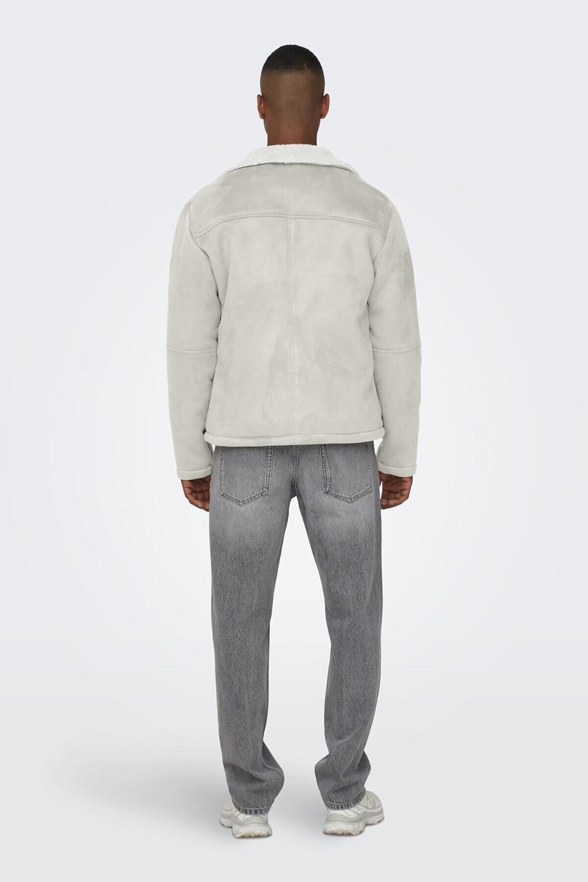 Only&Sons Ceket 22025212 Açık Gri Melanj