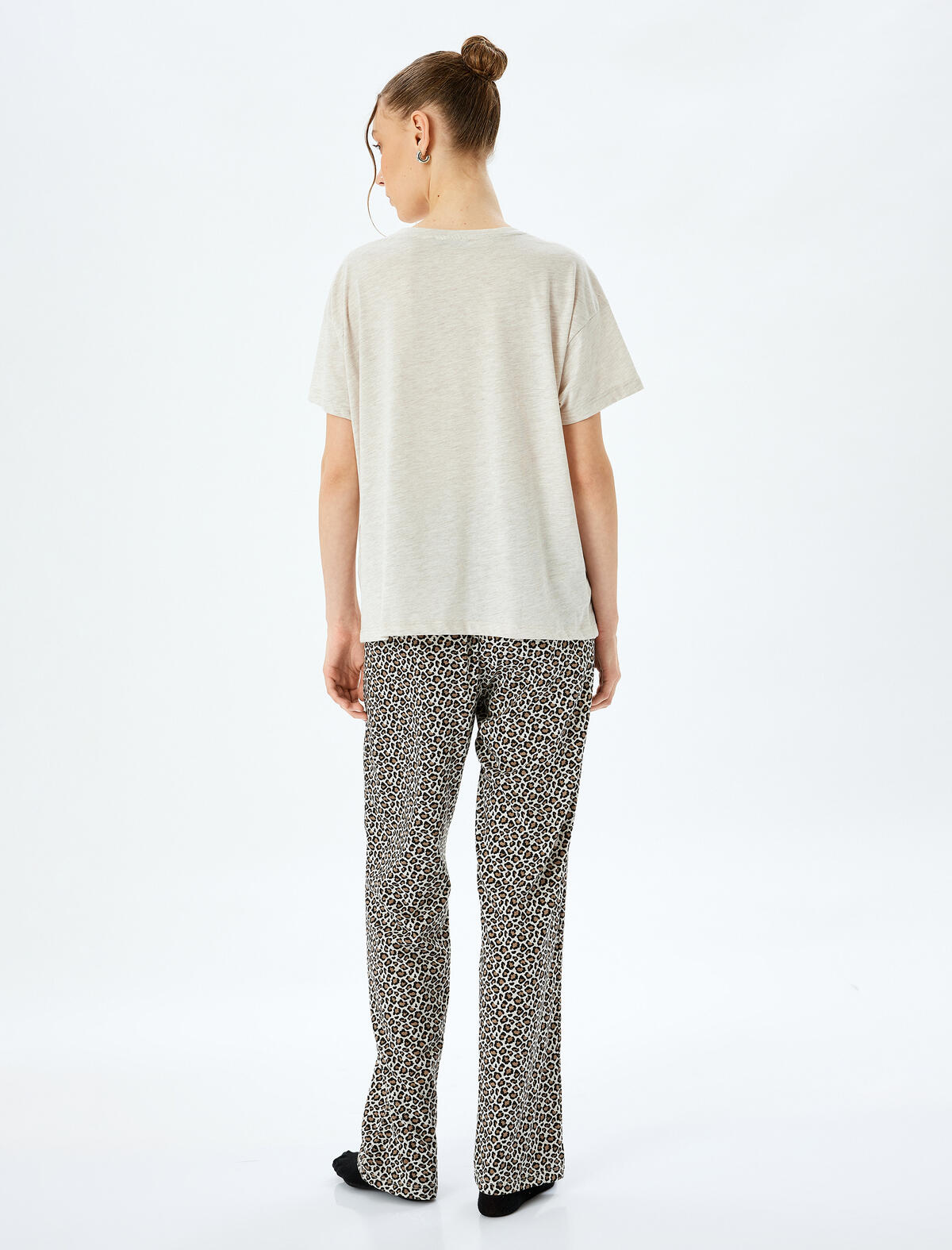 Koton Pijama Takımı 5SLK40018MK Kahverengi
