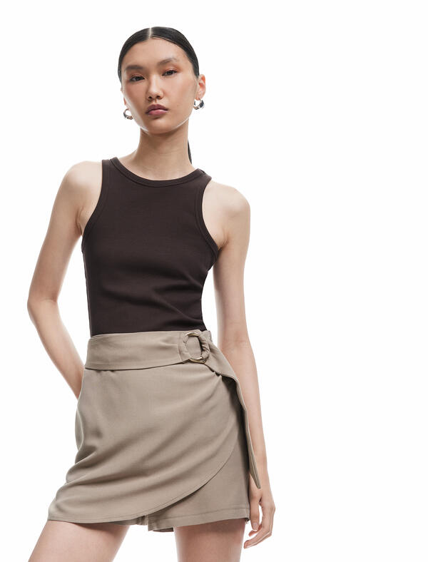 Koton Şort Etek 5SAK40405PW Vizon