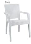 Comfort Sandalye Lilyum Rattan Beyaz