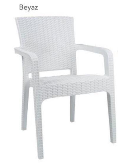 Comfort Sandalye Lilyum Rattan Beyaz