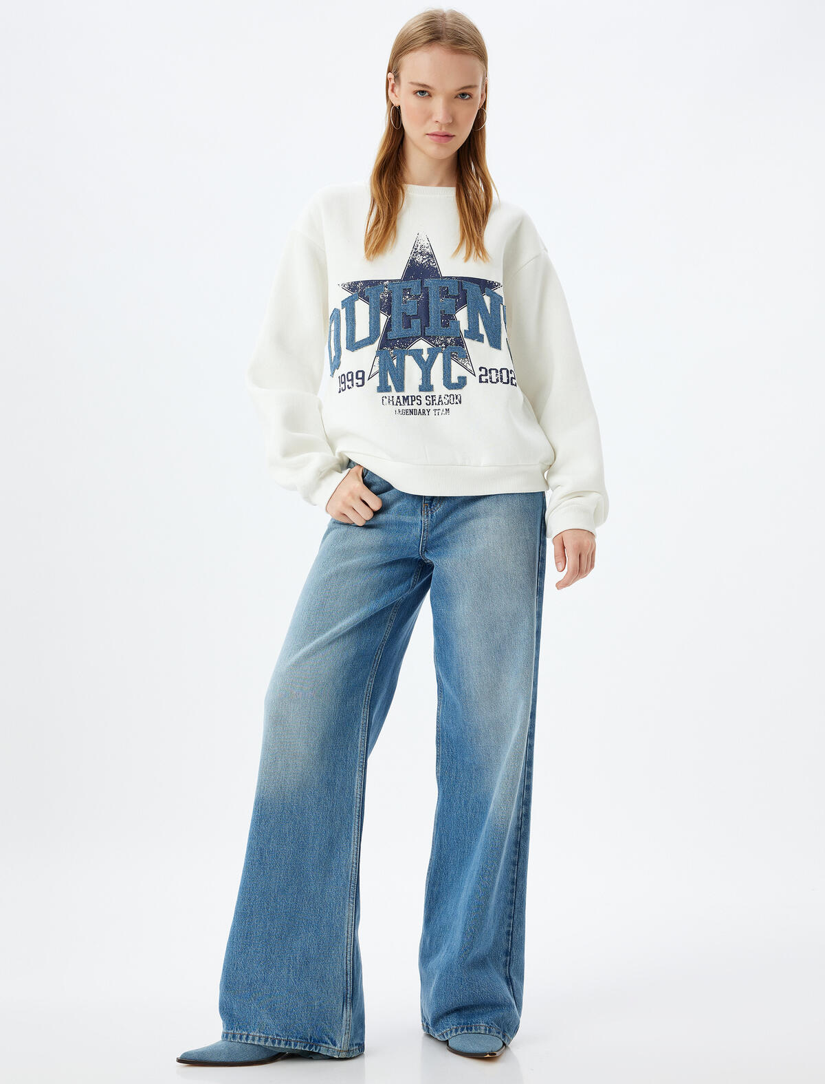 Koton Sweatshirt 5WAL10132IK Ekru