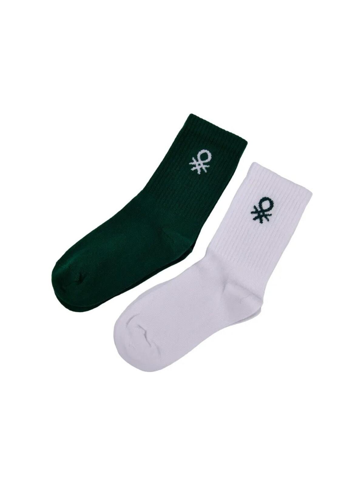 Benetton Soket Çorap 2Li Erkek Çocuk BNT-B24092 Beyaz