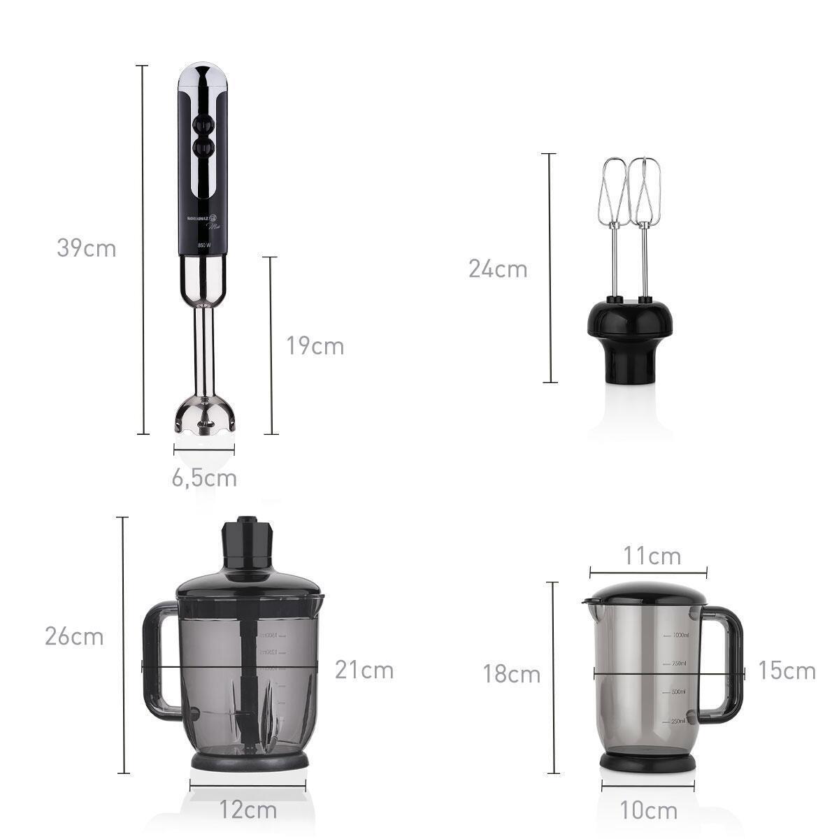Korkmaz Blender Seti Mia Mega A447-12 Siyah