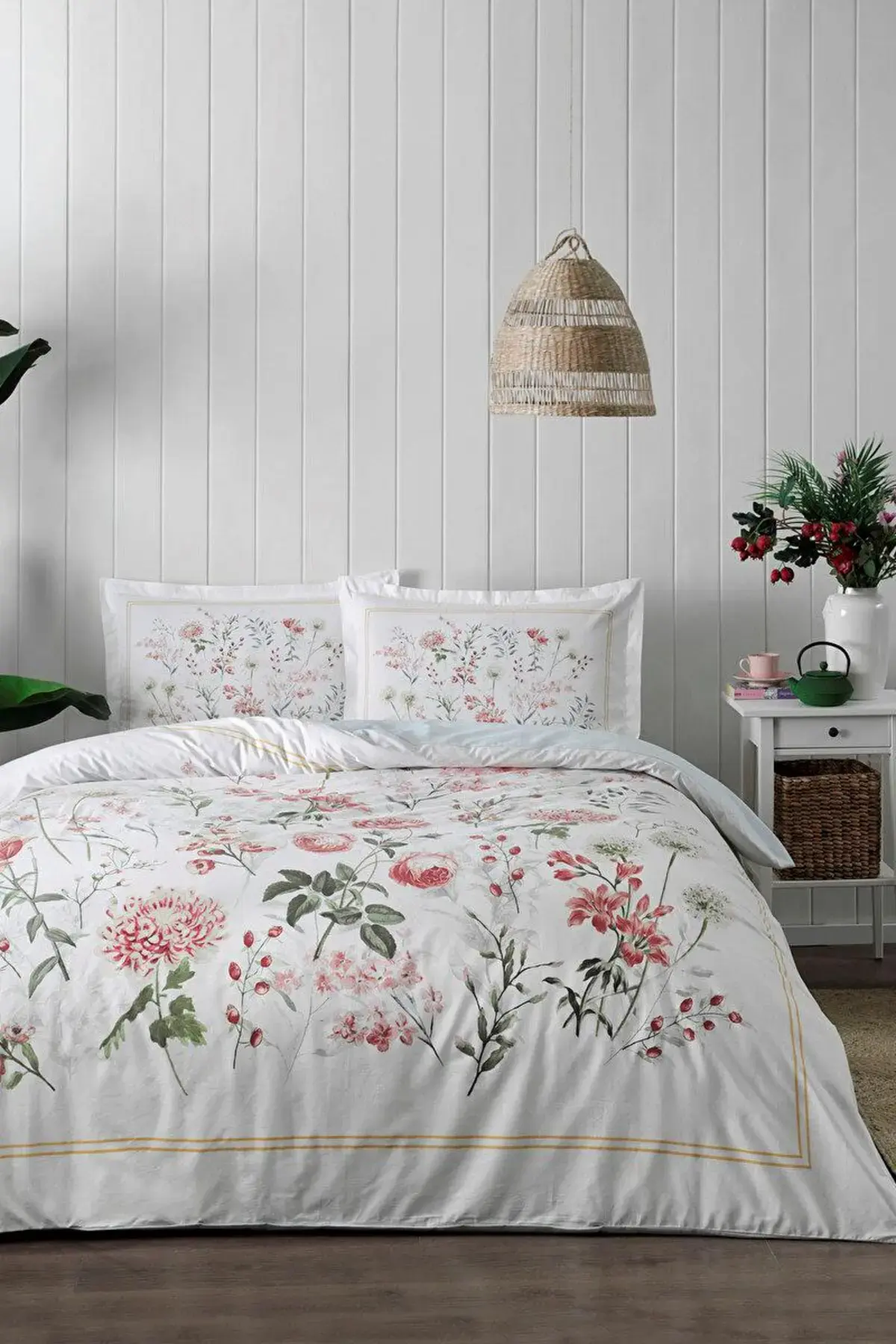 Özdilek Nevresim Takımı Çift Kişilik Ranforce Priano Beyaz