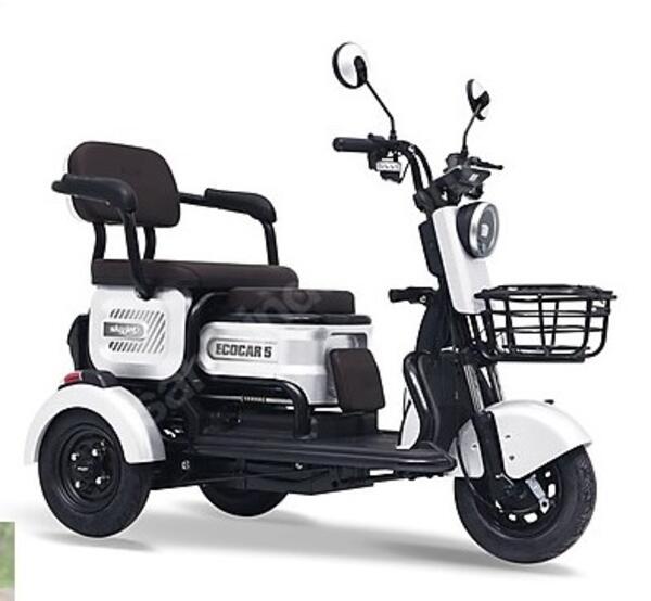Skyjet Elektrikli Bisiklet Eco Car 5-X (Grape 15) 3 Tekerlekli Beyaz