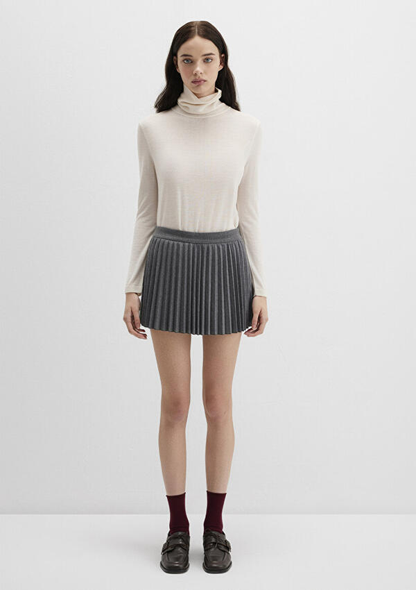 Mavi Şort Etek M1410235-80023 Antrasit Melanj