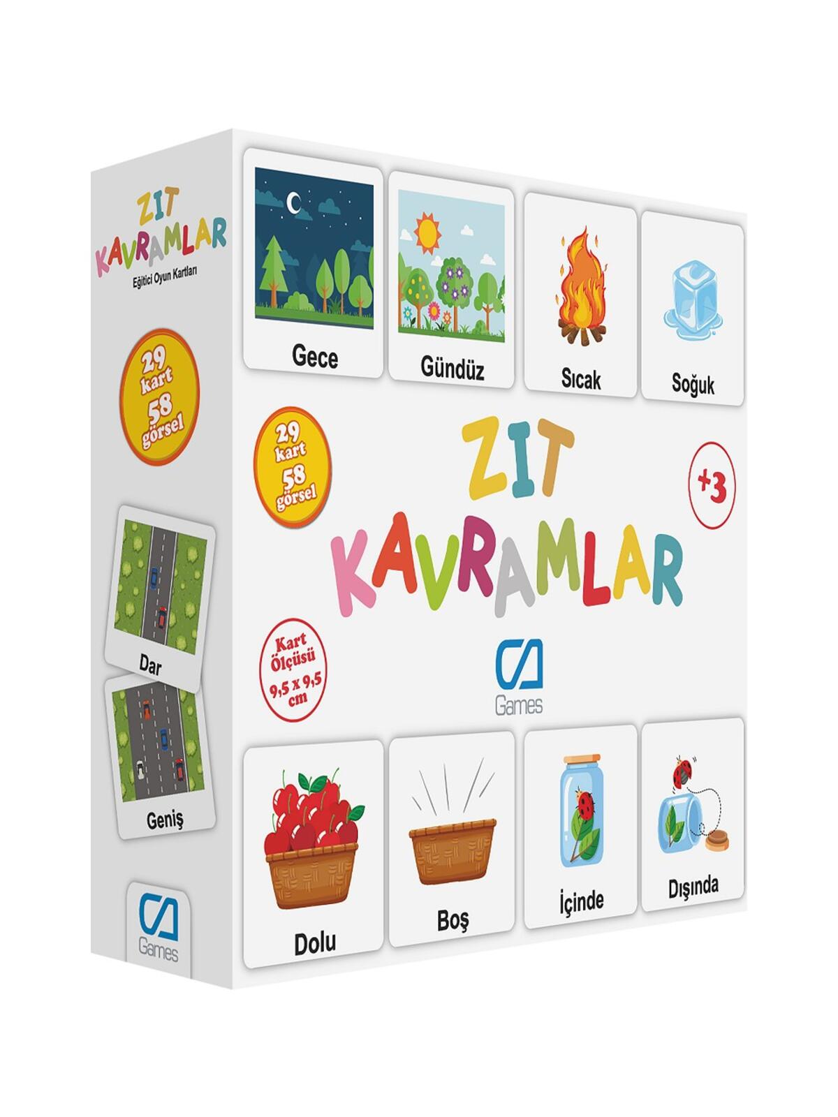 Ca Games Eğitici Kartlar Zıt Kavramlar CA-5045