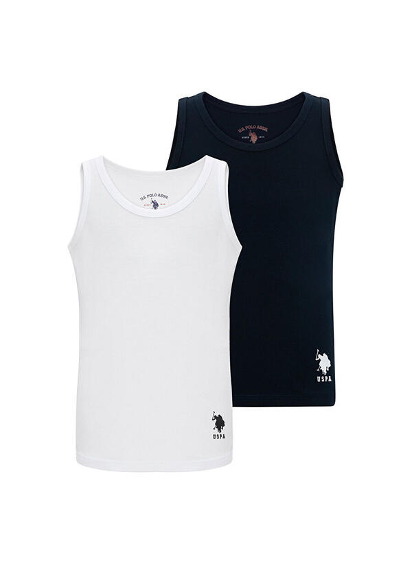 U.S Polo Assn. Fanila Erkek Çocuk 2Li US1380 Lacivert-Beyaz