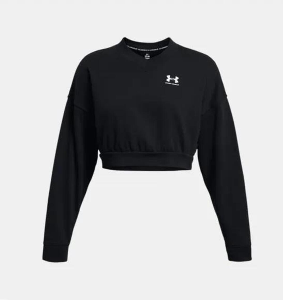 Under Armour Ua Rival Terry Os Crop Crw 1382738-001 Siyah