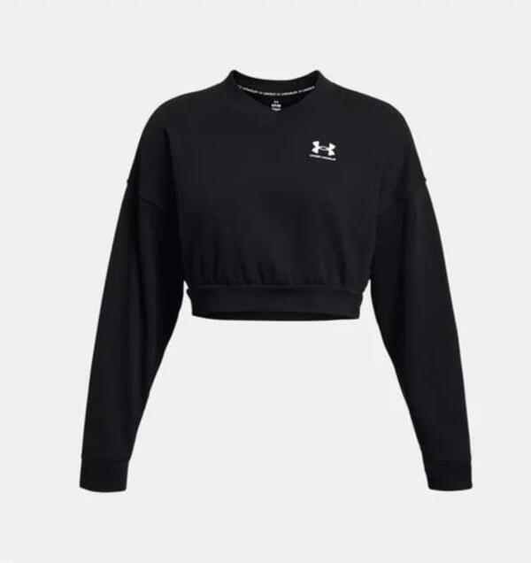 Under Armour Ua Rival Terry Os Crop Crw 1382738-001 Siyah