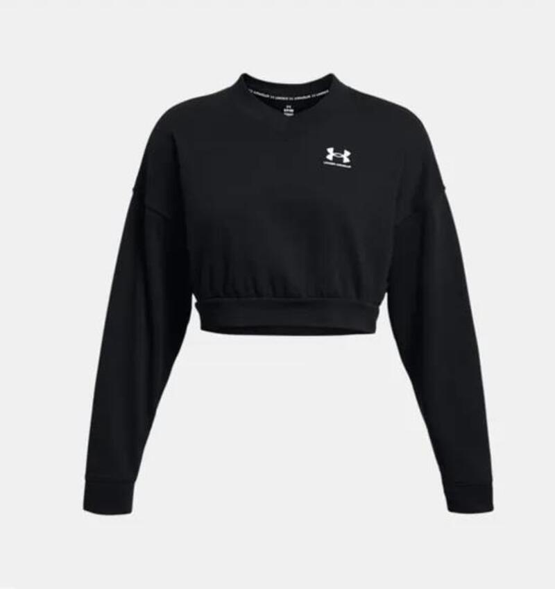 Under Armour Ua Rival Terry Os Crop Crw 1382738-001 Siyah (Dy)