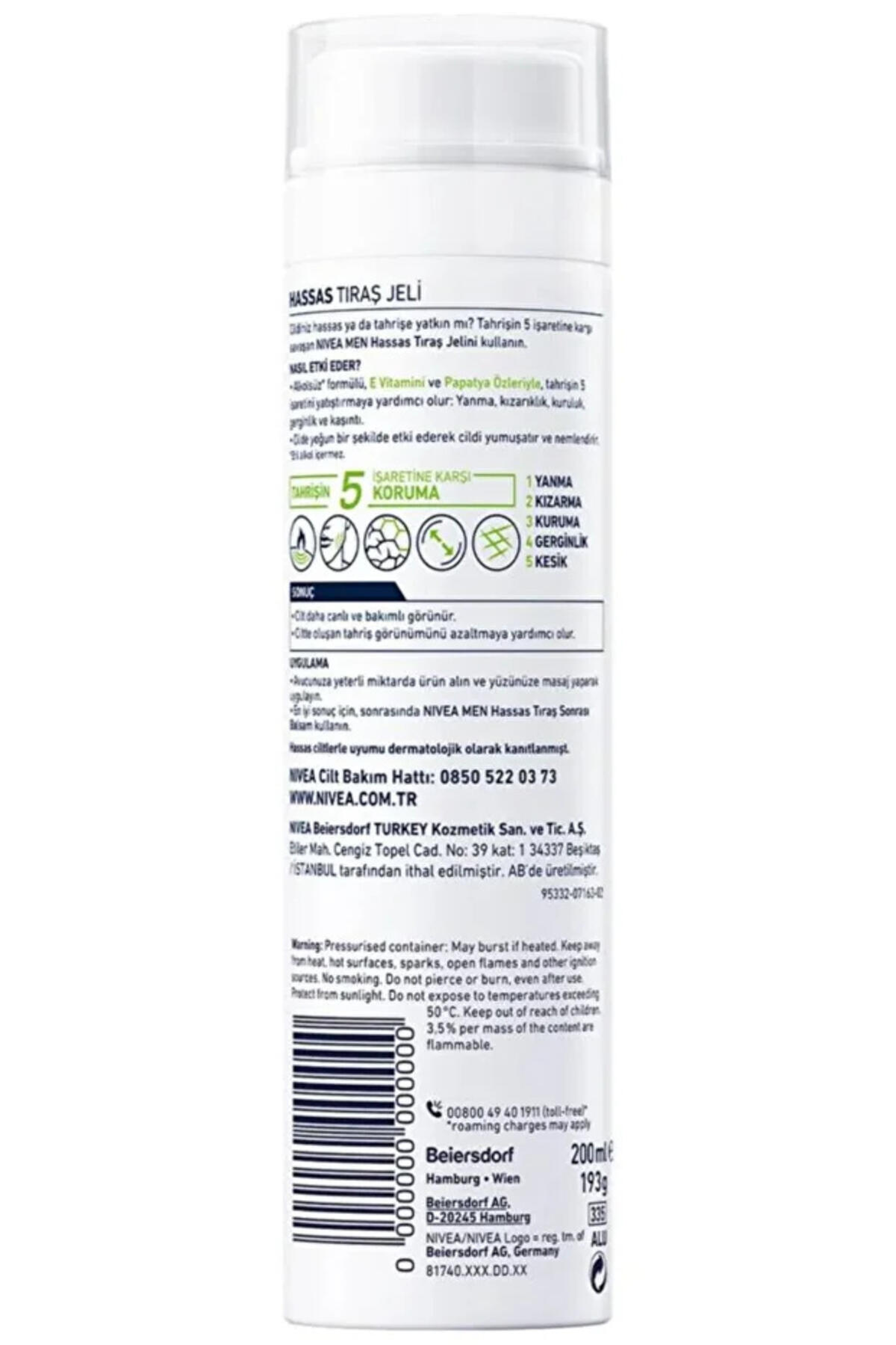 Nivea Men Traş Jeli Hassas 200Ml