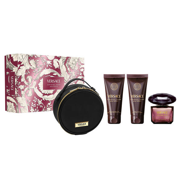 Versace Kadın Parfüm Seti Crystal Noir 90Ml Edp+Dg100+Bl100+Bag