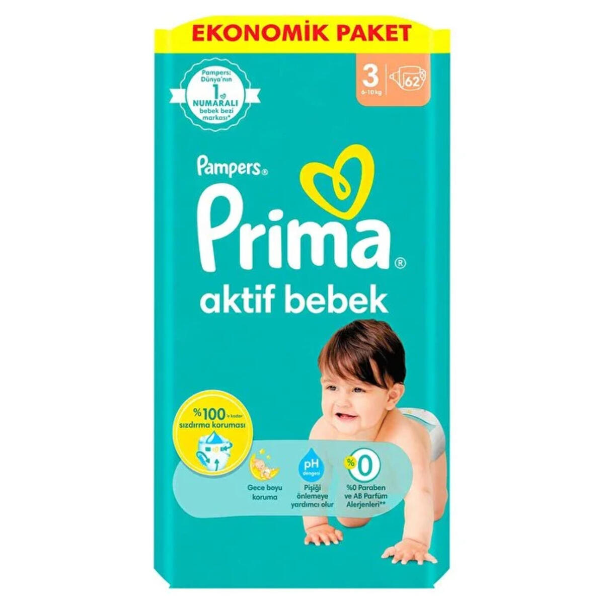 Prima Bez Aktif Bebek Fırsat Paketi 3 Beden 62Li
