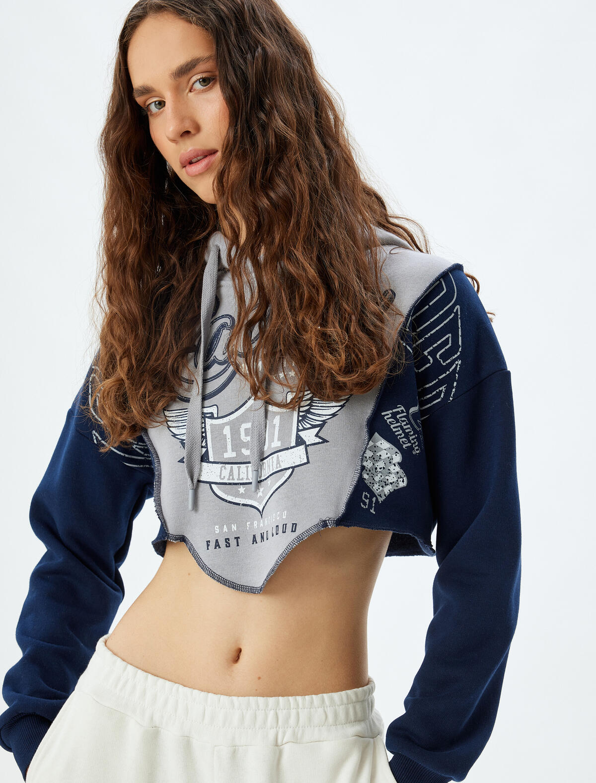 Koton Sweatshirt 5WAL10178IK Lacivert