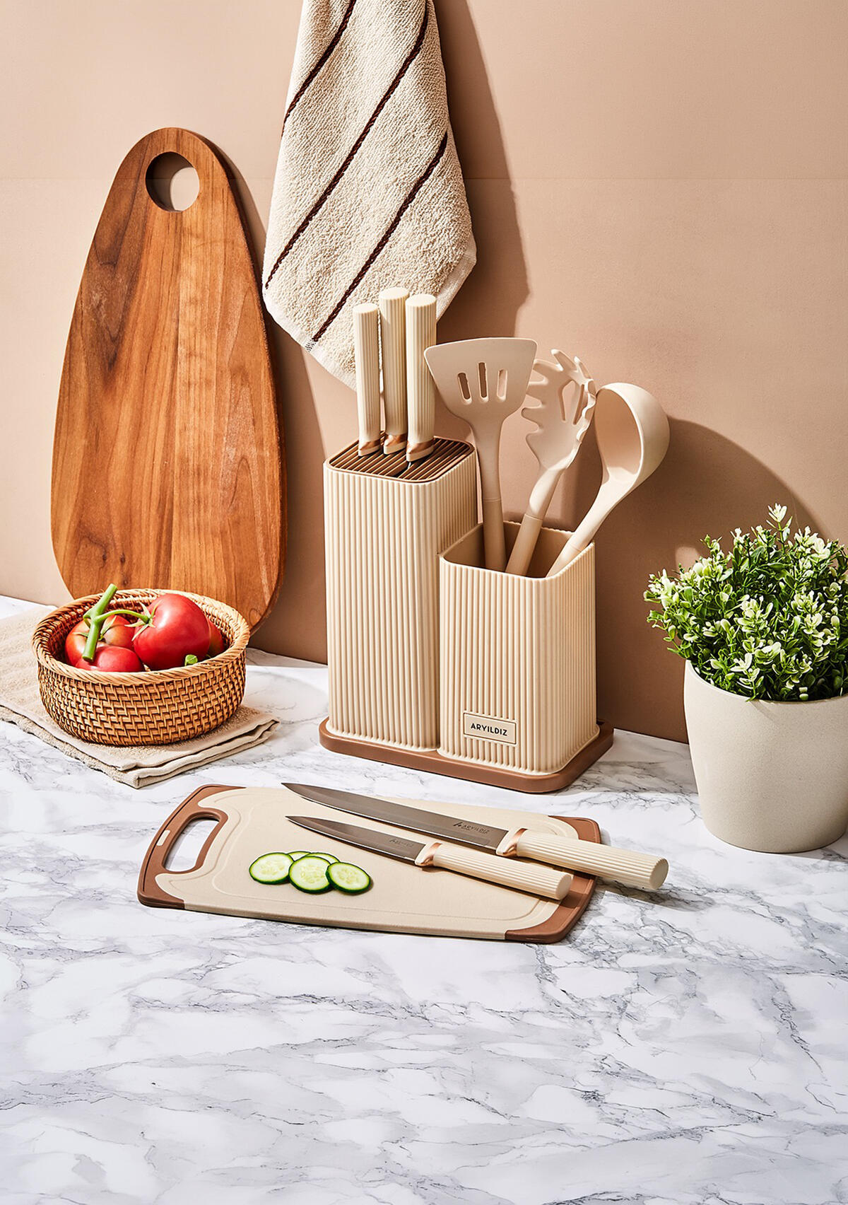 Aryıldız Bıçak Mıyabı & Kepçe Utensıl Set 153AR260050