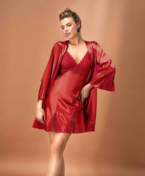 Nurteks Kimona Takım 5325 Bordo