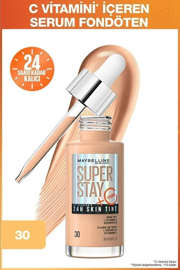 Maybelline Fondöten Superstay 24H Skin Tint No:30