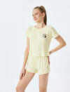 Koton Pijama Takımı 5SLK40023MK Sarı