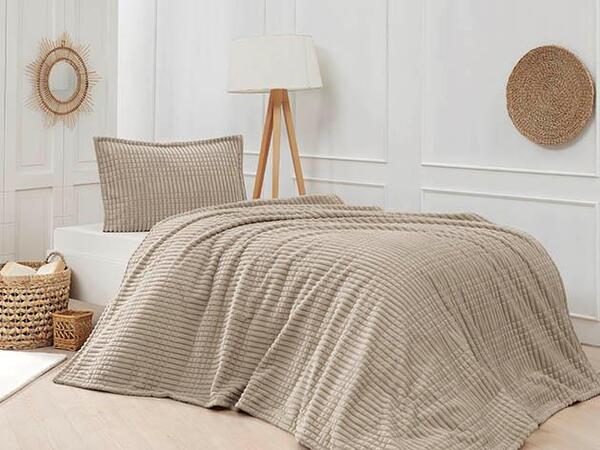 Merinos Battaniye Seti Tk Modern Line Mocha