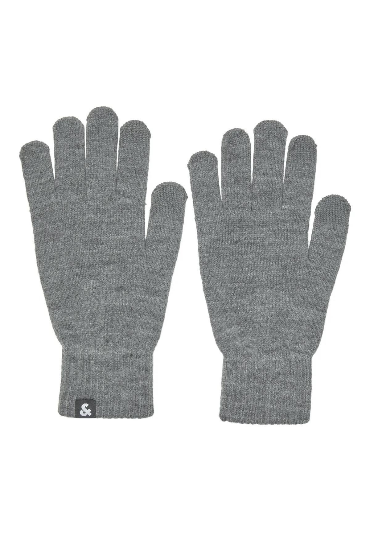 Jack&Jones Eldiven 12159459 Gri Melanj One Size