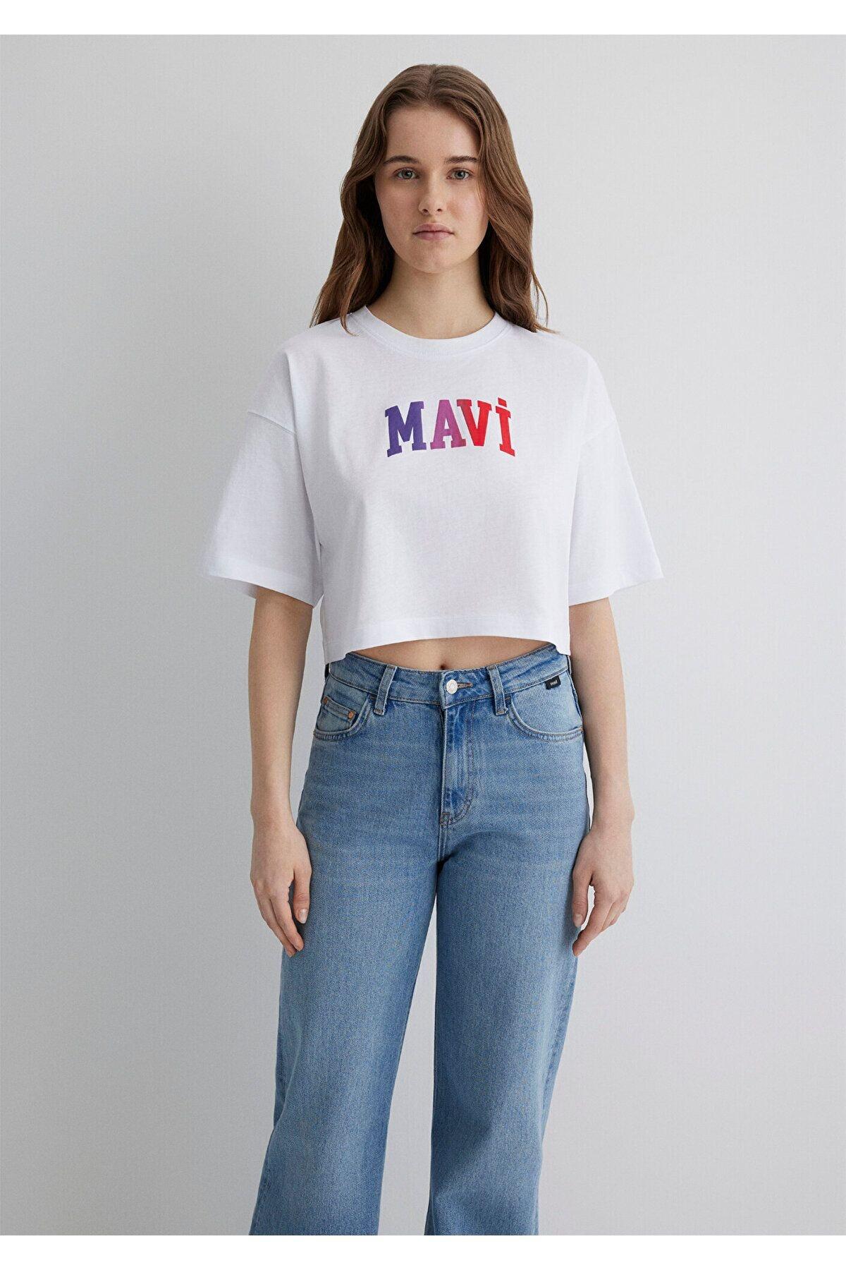 Mavi Tişört M1612516-620 Beyaz