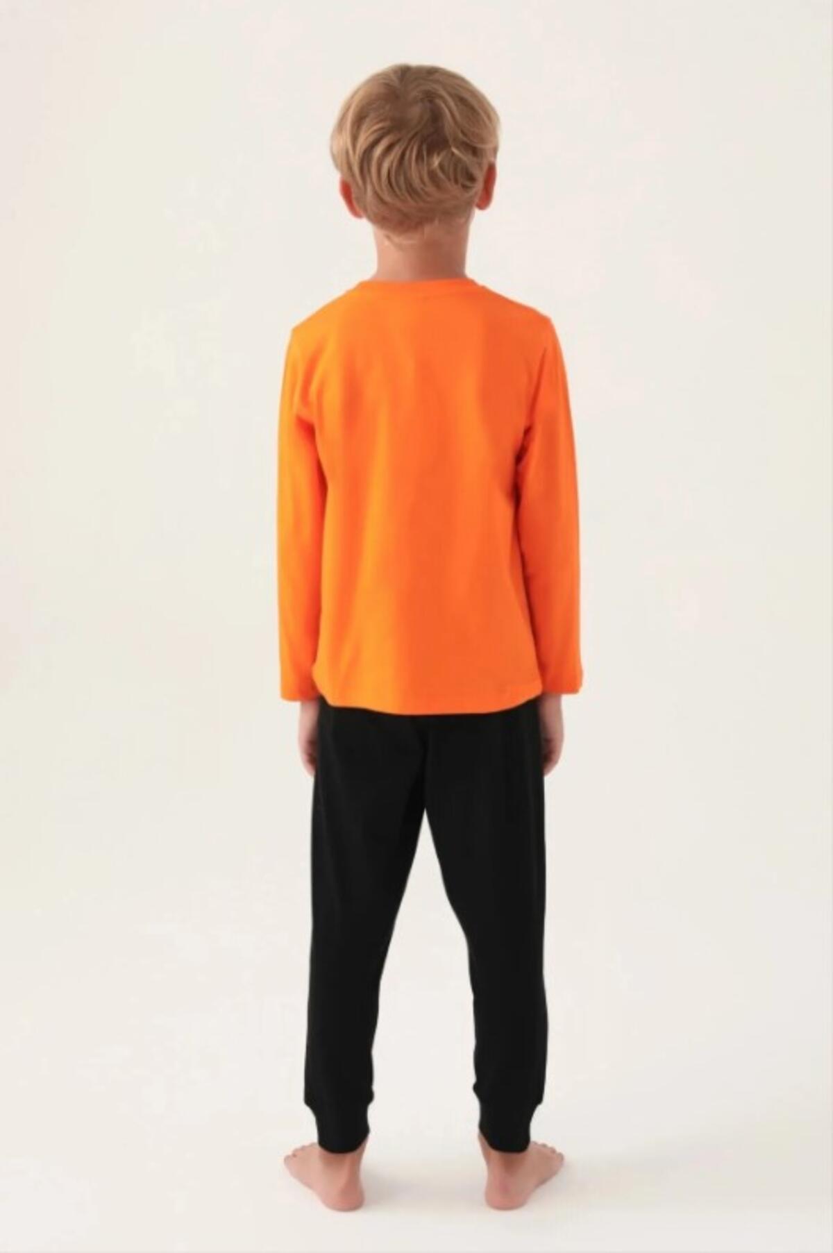 Rolypoly Pijama Takım Erkek Çocuk RP3338-2 Turuncu