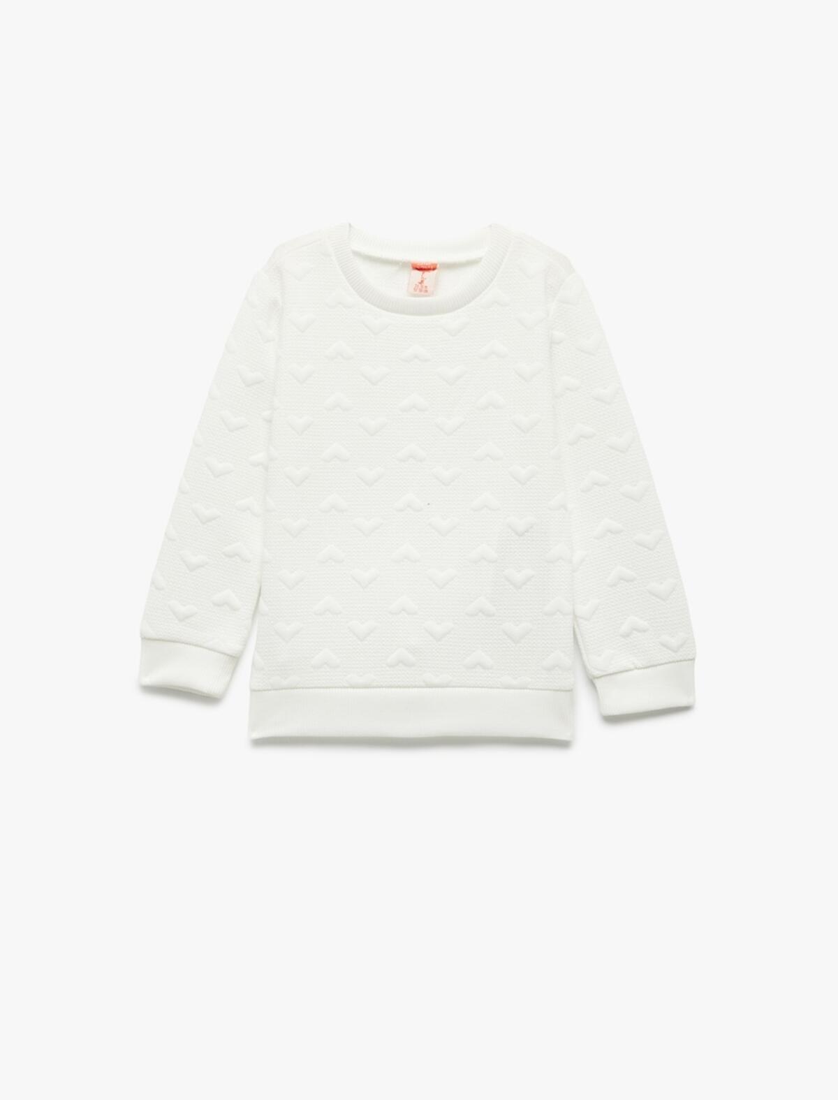 Koton Sweatshirt Kız Bebek 6WMG10002AK Ekru