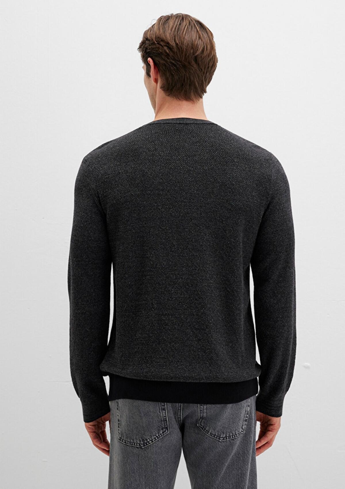 Mavi Kazak M070377-900 Siyah