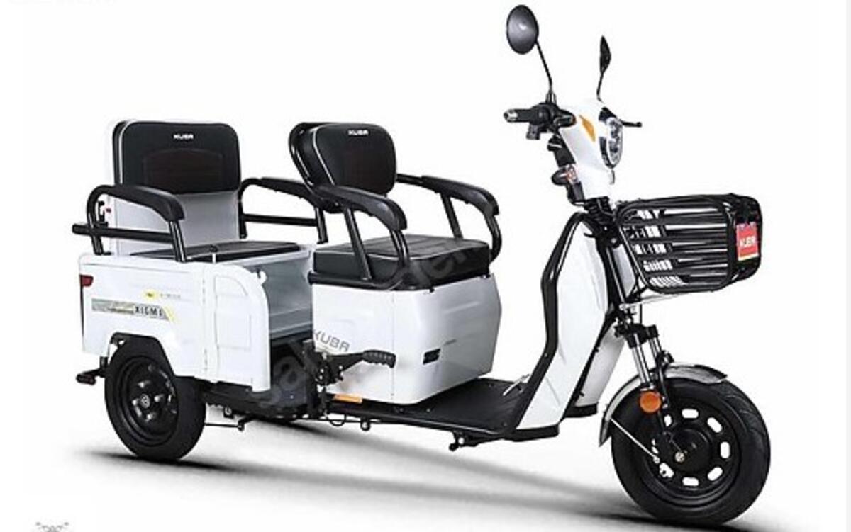 Skyjet Elektrikli Bisiklet Eco Car 5-X (Grape 15) 3 Tekerlekli Beyaz