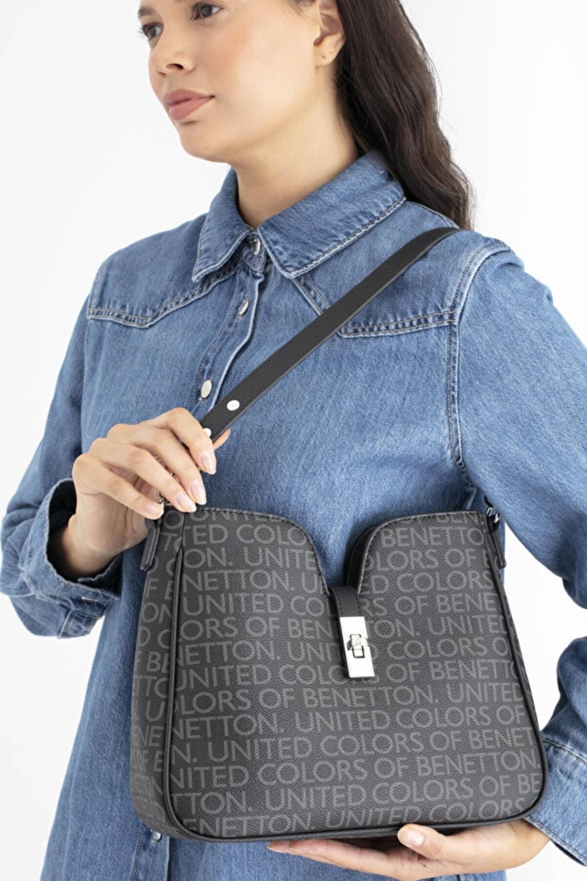 United Colors Of Benetton Kadın Kol Çantası BNT_1697 Siyah