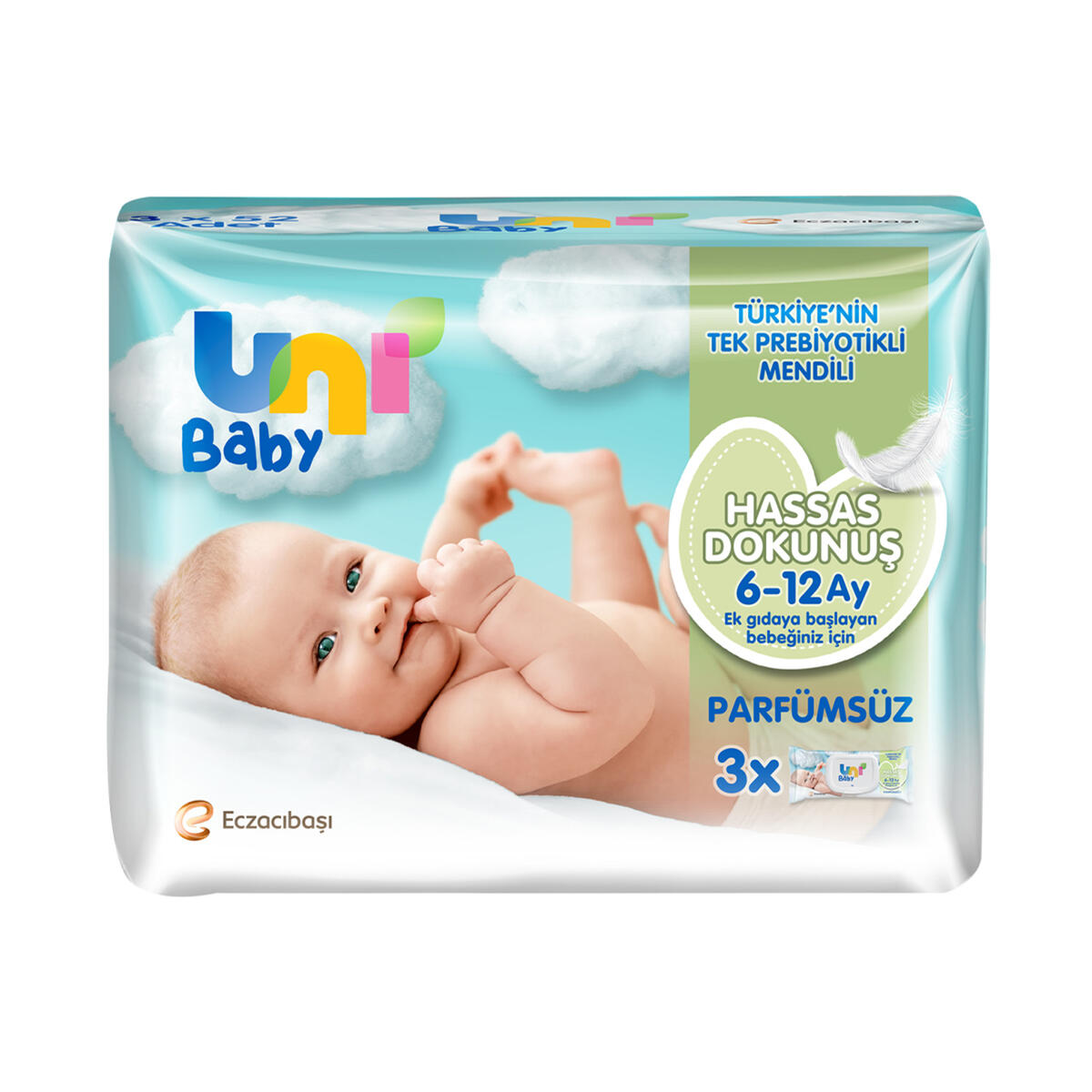 Uni Baby Islak Havlu Hassas Dokunuş 3X52Li