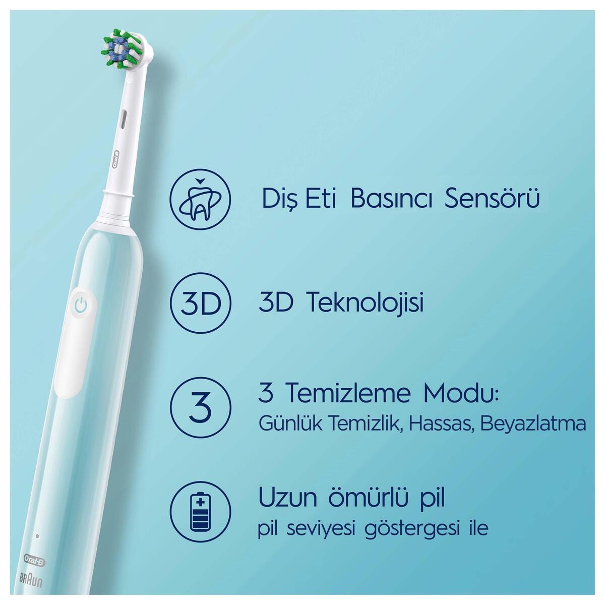 Oral-B Şarjlı Diş Fırçası Pro1 Mavi