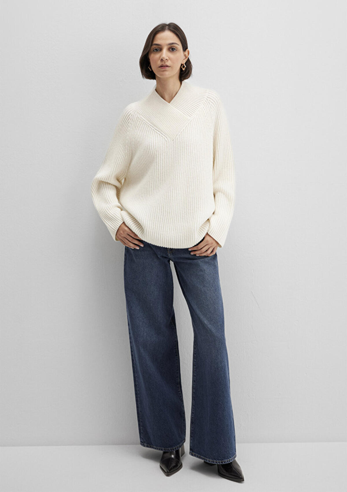 Mavi Kadın Kazak M1710829-70057 Kırık Beyaz